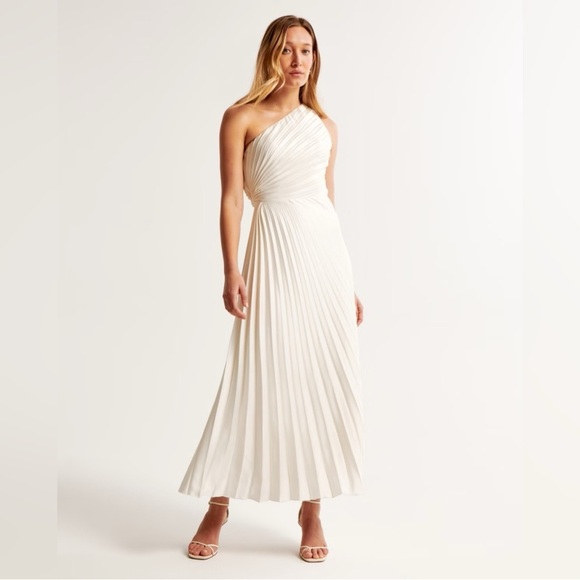 Abercrombie & Fitch Dresses & Skirts - The A&F Giselle Pleated One-Shoulder Maxi Dress M NWT